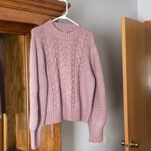 A new day brand cable sweater. Violet color. Very soft